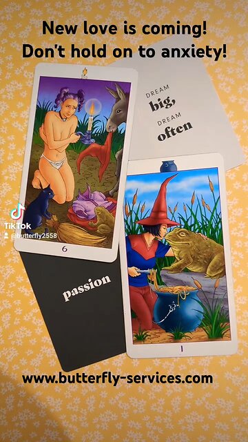 New love is coming! Let anxiety go! Butterfly Insightful Daily Tarot