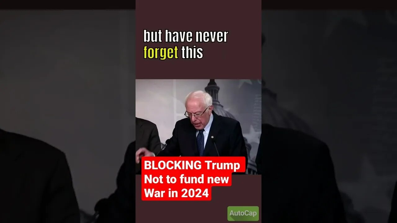 Bernie Sanders Blocking TRUMP funding war on Iran #trump #russia #berniesanders #iran