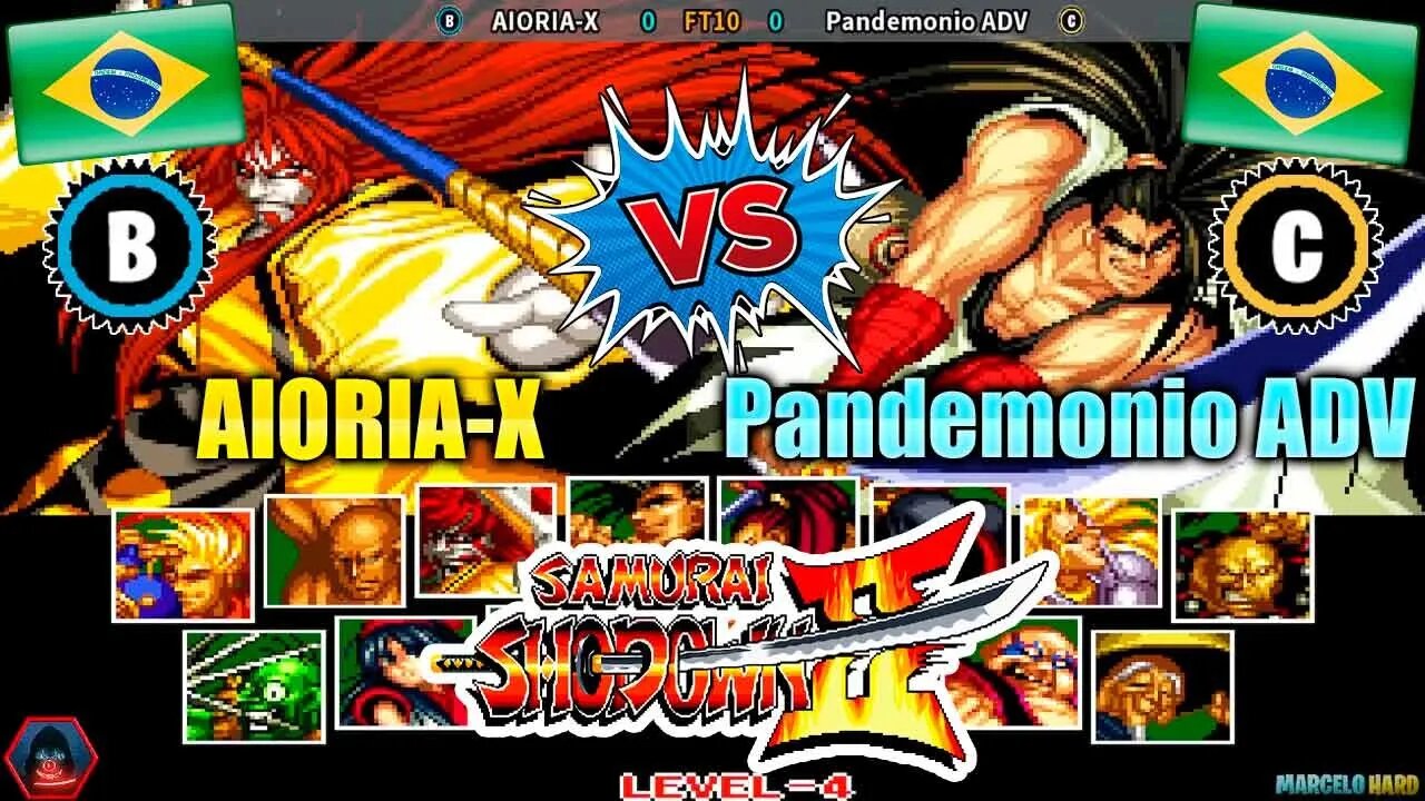 Samurai Shodown II (AIORIA-X Vs. Pandemonio ADV) [Brazil Vs. Brazil]