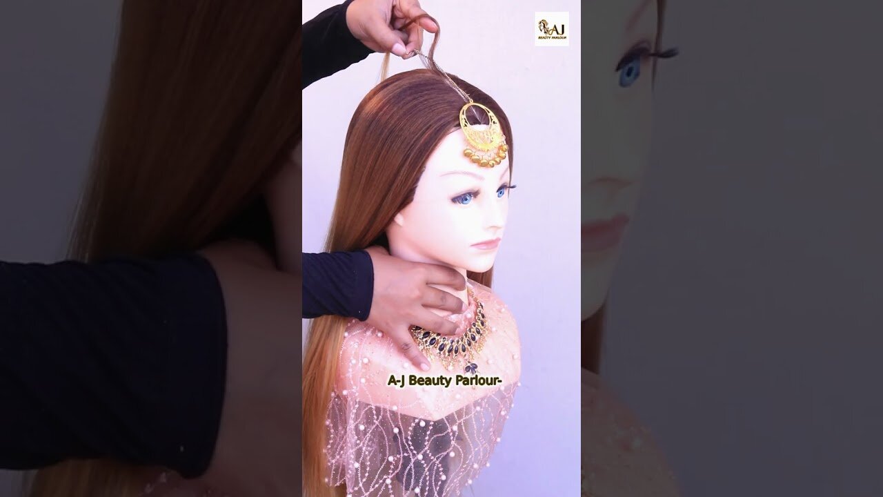 tips/trick to set tikka 😍😍 karwa chauth special hairstyles #shorts #ytshorts