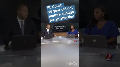FL Judge: Teen “not mature enough” to get abortion. #shorts #abortion
