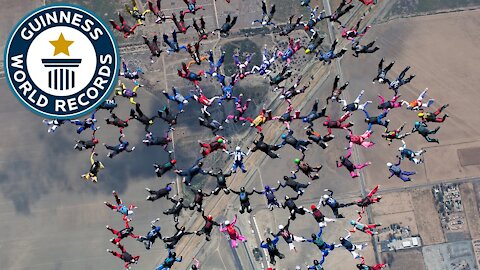 Record Breaking Skydiving Formation 🤩🤩(must watch)