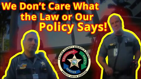 Supervisor Condones Deputy Violating Policy & Law