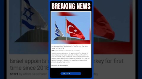 Israel appoints ambassador to Turkey for first time since 2018 | #shorts #news