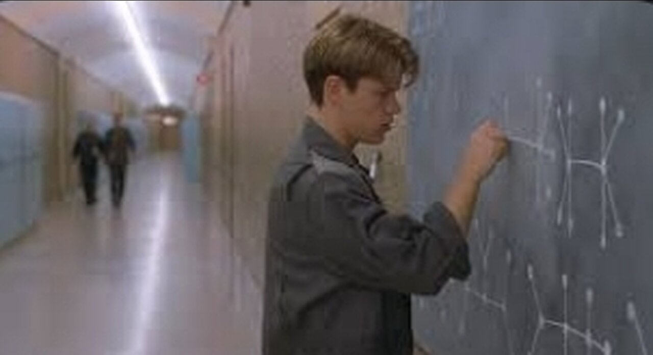 Good Will Hunting/ Will solves equation