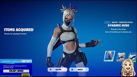 NEW | Dynamic Hush (Rare Outfit)-Fortnite