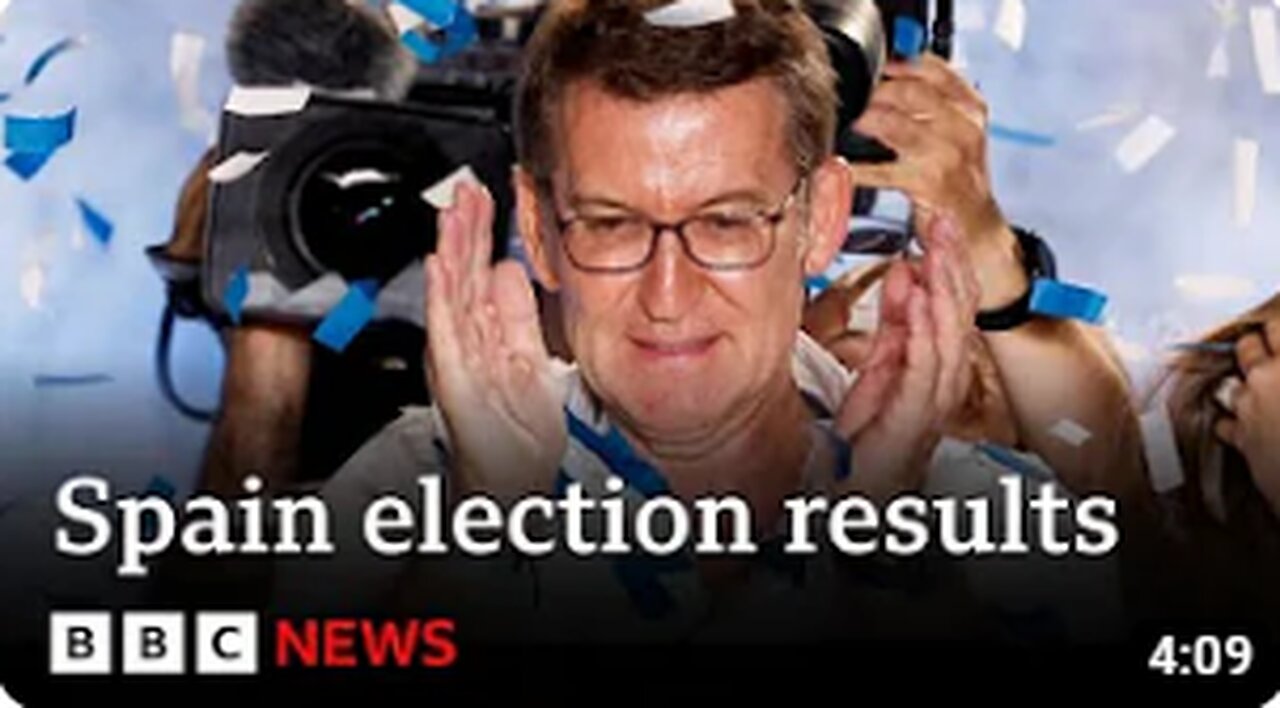 Spain election: Conservatives fall short of all-out victory in polls - BBC News