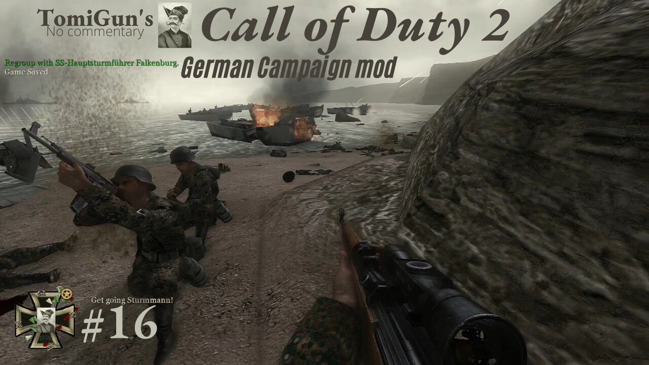 Call of Duty 2 - German Campaign mod series Part 16: Operation Sea Lion (max difficulty)