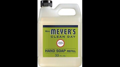 Mrs. Meyer's Clean Day Liquid Hand Soap Refill, Biodegradable Formula, Lemon Verbena Scent, 33 oz