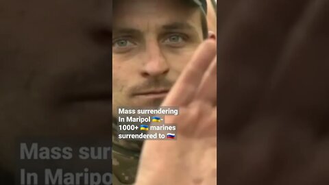Mass surrenderingIn Maripol 🇺🇦- 1000+ 🇺🇦 marines surrendered to 🇷🇺