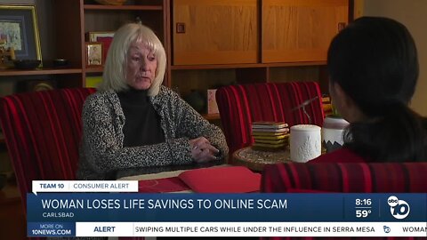 Woman loses life savings to online scam