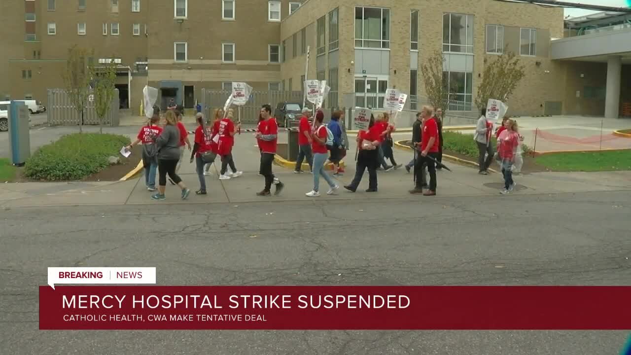 Catholic Health, CWA reach tentative agreement to end Mercy Hospital strike