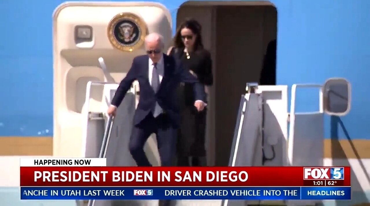 Biden Loses AGAIN To Air Force One Stairs