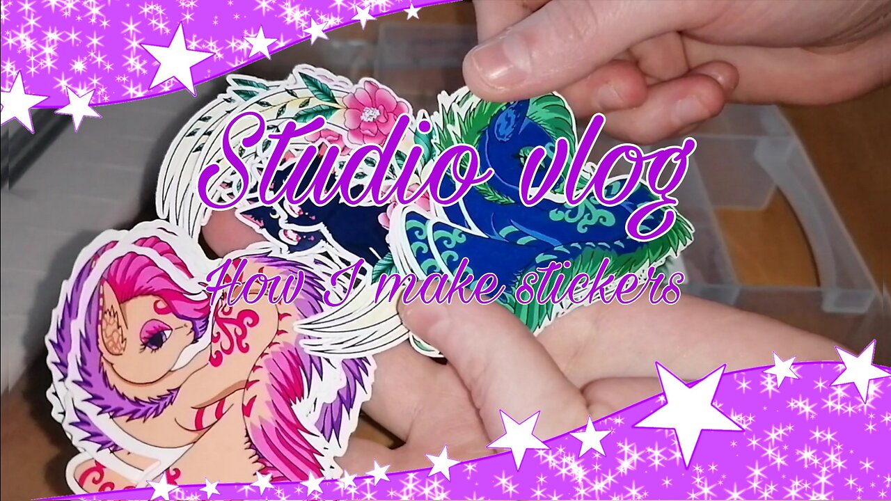 ✨Studio vlog✨ „How I make sticker“ (asmr)