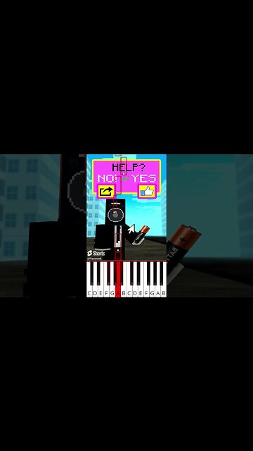 Help the Poor TVMan MrBeast Challenge (@BigTastyAnimations) - Octave Piano Tutorial