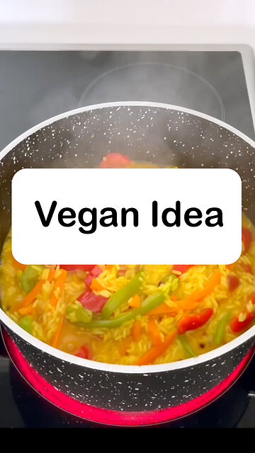 Enjoying this delicious vegan dish made with fresh veggies, herbs, and spices!