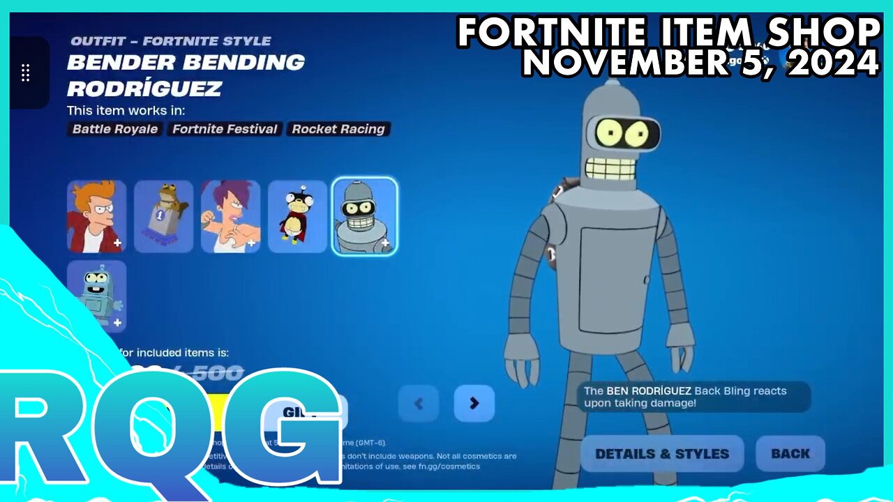 FUTURAMA IS BACK+2 NEW FESTIVAL EMOTES! CAFFEINATED IS FIXED! FORTNITE ITEM SHOP (November 5, 2024)