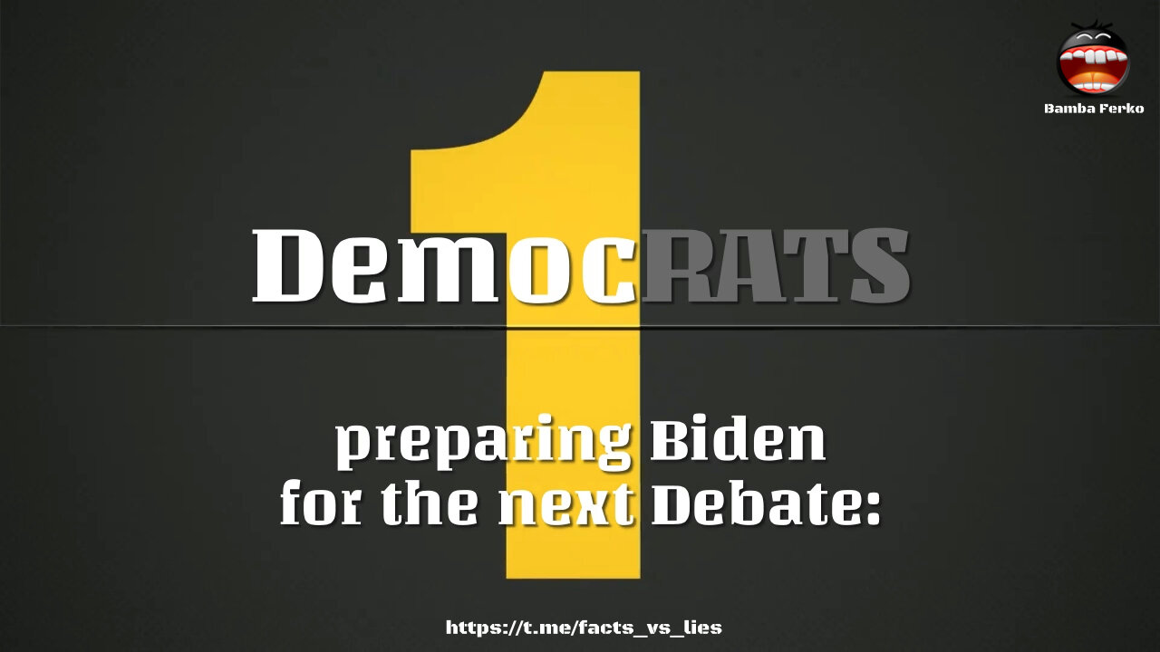 DemocRATS preparing Biden for the next Debate [Spot on!]