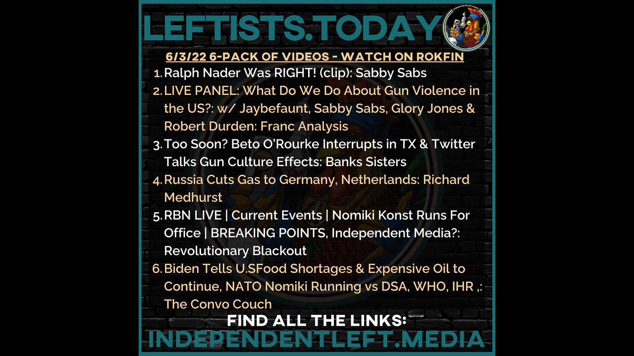 Ralph Nader Was RIGHT! | PANEL: What Do We Do About Gun Violence in the US? | 6/3 leftists.today