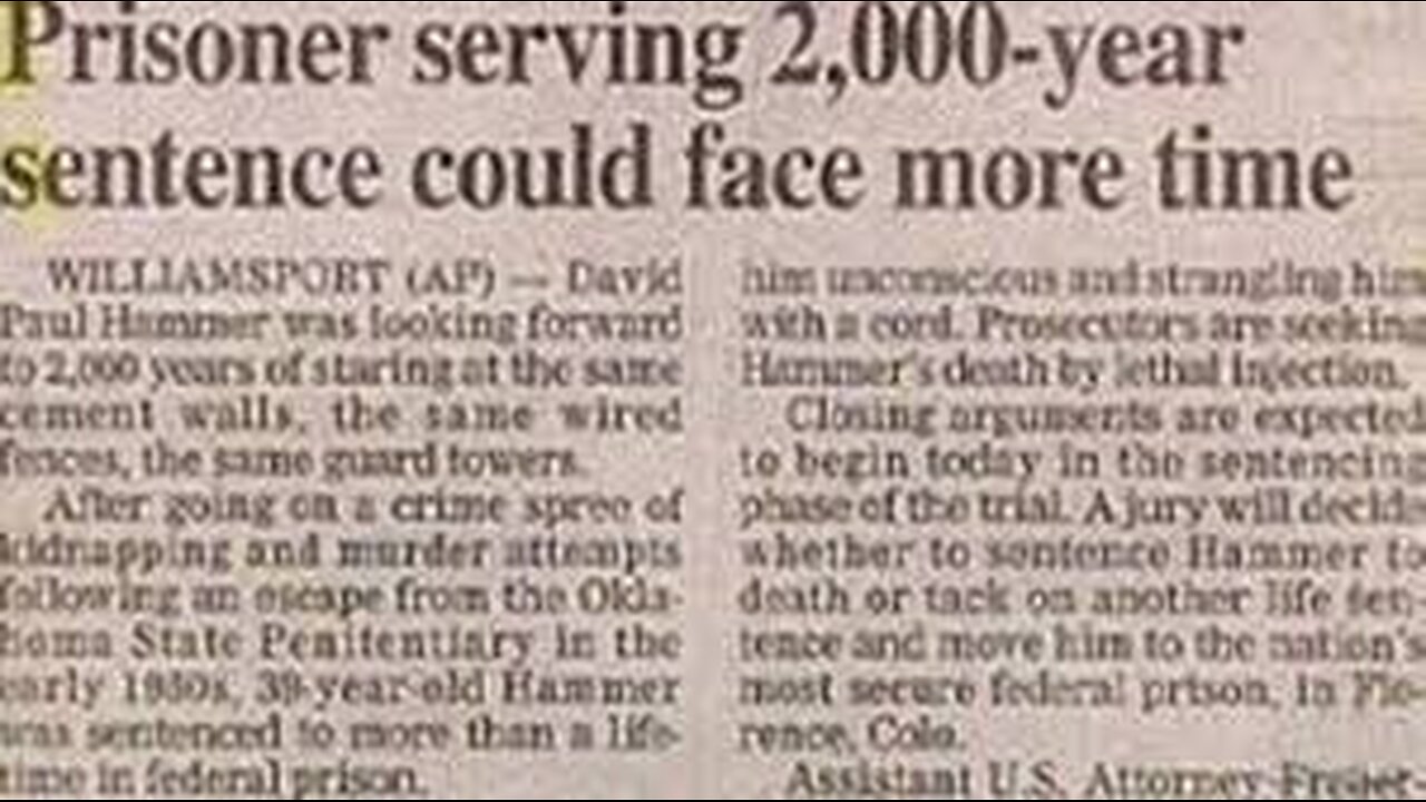 Prisoner Serving 2000 year Sentence, Could Face More Time!