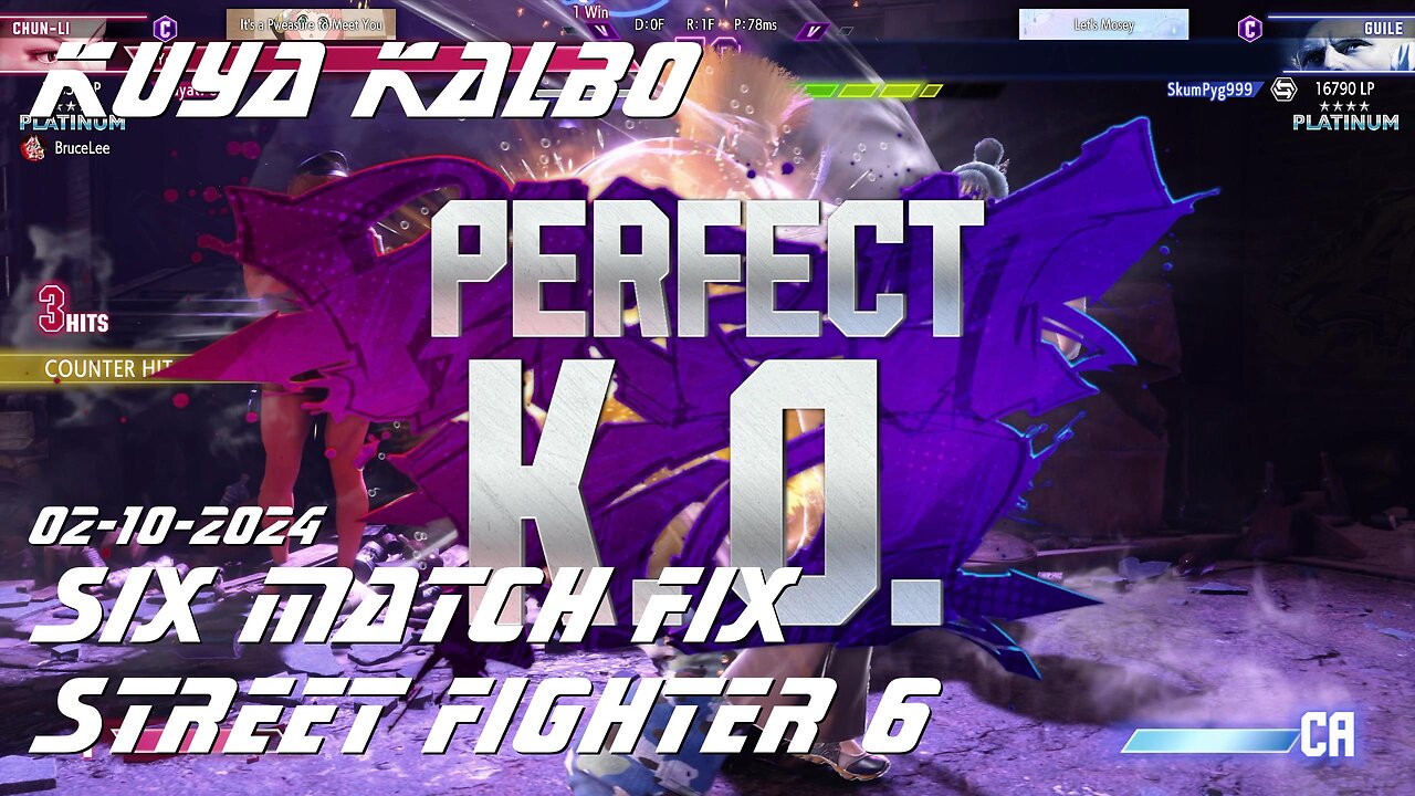 Kuya Kalbo Six Match Fix with Chun Li on Street Fighter 6 as Puyat 02-10-2024