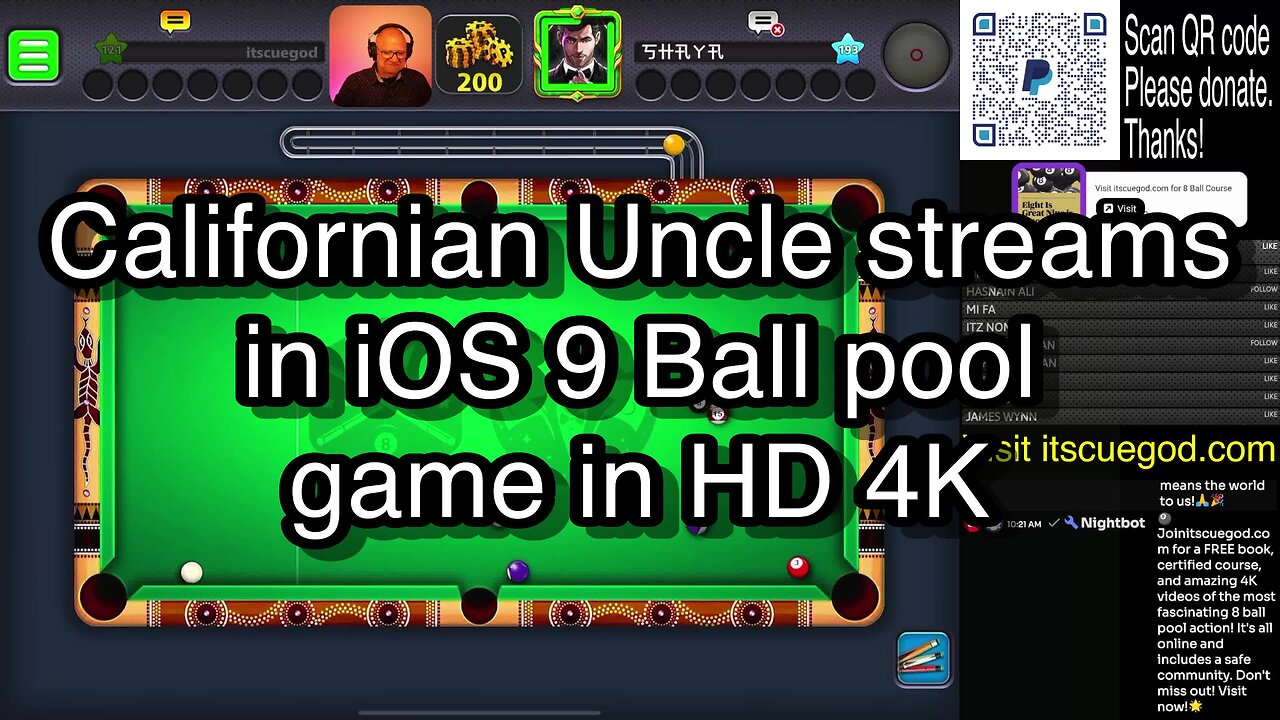 Mature Grandpa makes big breaks in FREE Miniclip 9 ball pool [HD] [4K] 🎱🎱🎱 8 Ball Pool 🎱🎱🎱[ReRun]