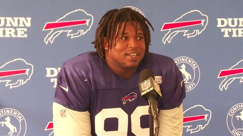 Training Camp Update: Buffalo Bills DT Tim Settle speaks at camp
