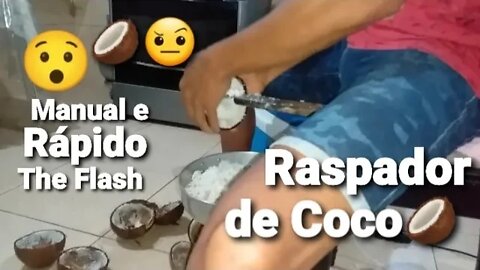 RASPADOR de Coco🥥🥥manual fácil e rápido. Não é montagem! É RÁPIDO! Tenho mais canais Ative o SINO