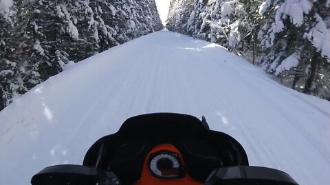 Snowmobile Trail Riding (Gaylord Michigan) Part 4