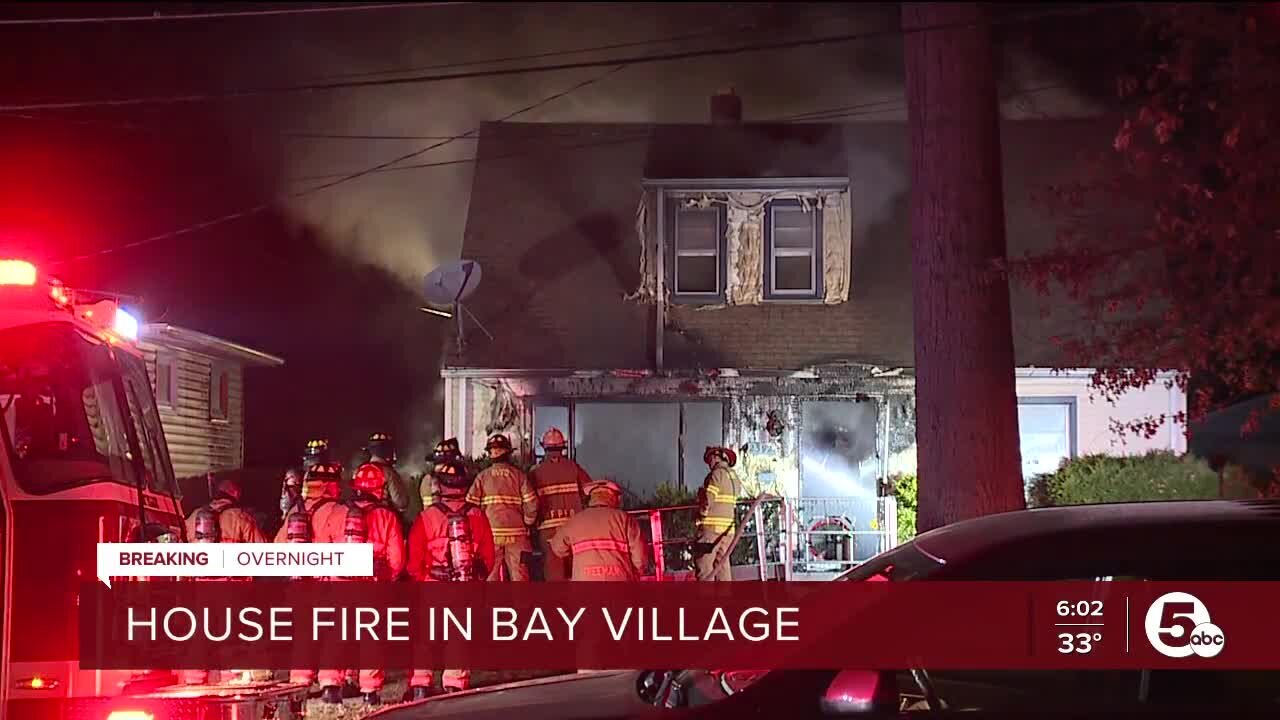 Fire breaks out overnight at Bay Village home