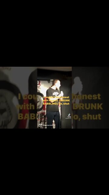 Drunk heckler interrupts last bit