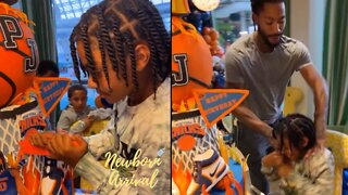 Derrick Rose & Mieka Hosts Son PJ's 10th B-Day Party!