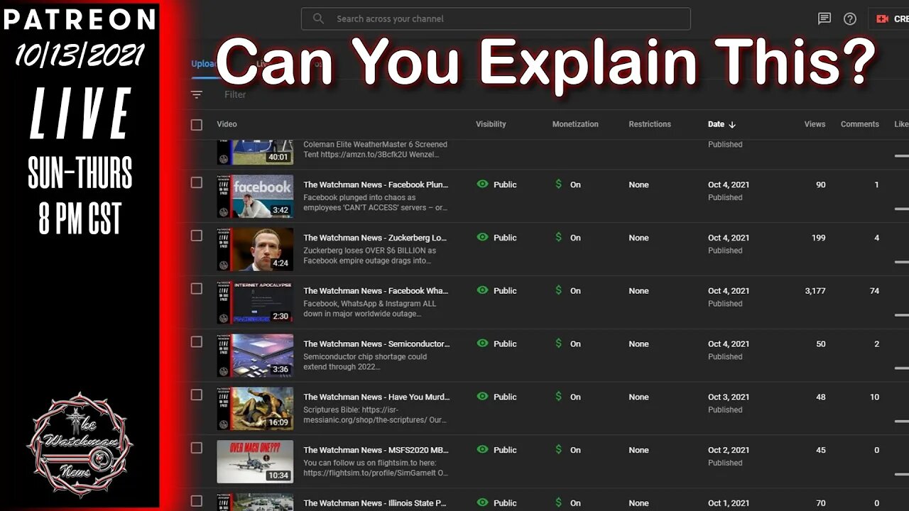 The Watchman News - Are Youtube Content Creators Just Whiners? This Doesnt Make Any Sense Or Does It