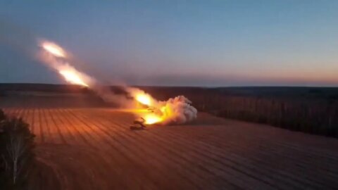 Night work of the MLRS Hurricane groups of the Brave