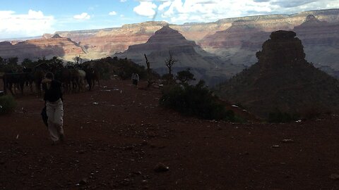 Stuck in a hail storm when riding out of the Grand Canyon.