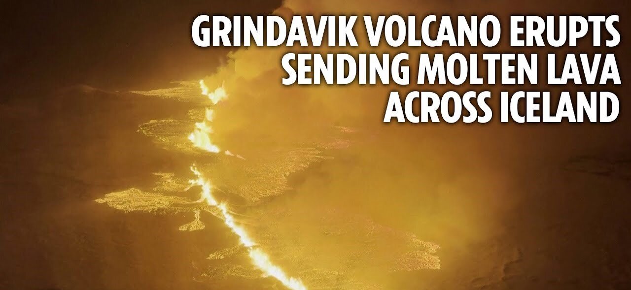 Grindavik Volcano ERUPTS sending molten lava flowing across Iceland