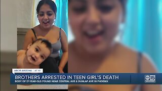 Brothers arrested in teen girl's death