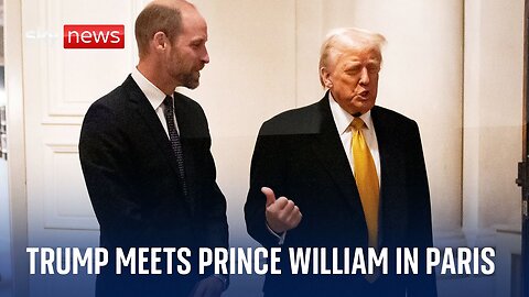 Donald Trump meets Prince William and Emmanuel Macron in Paris