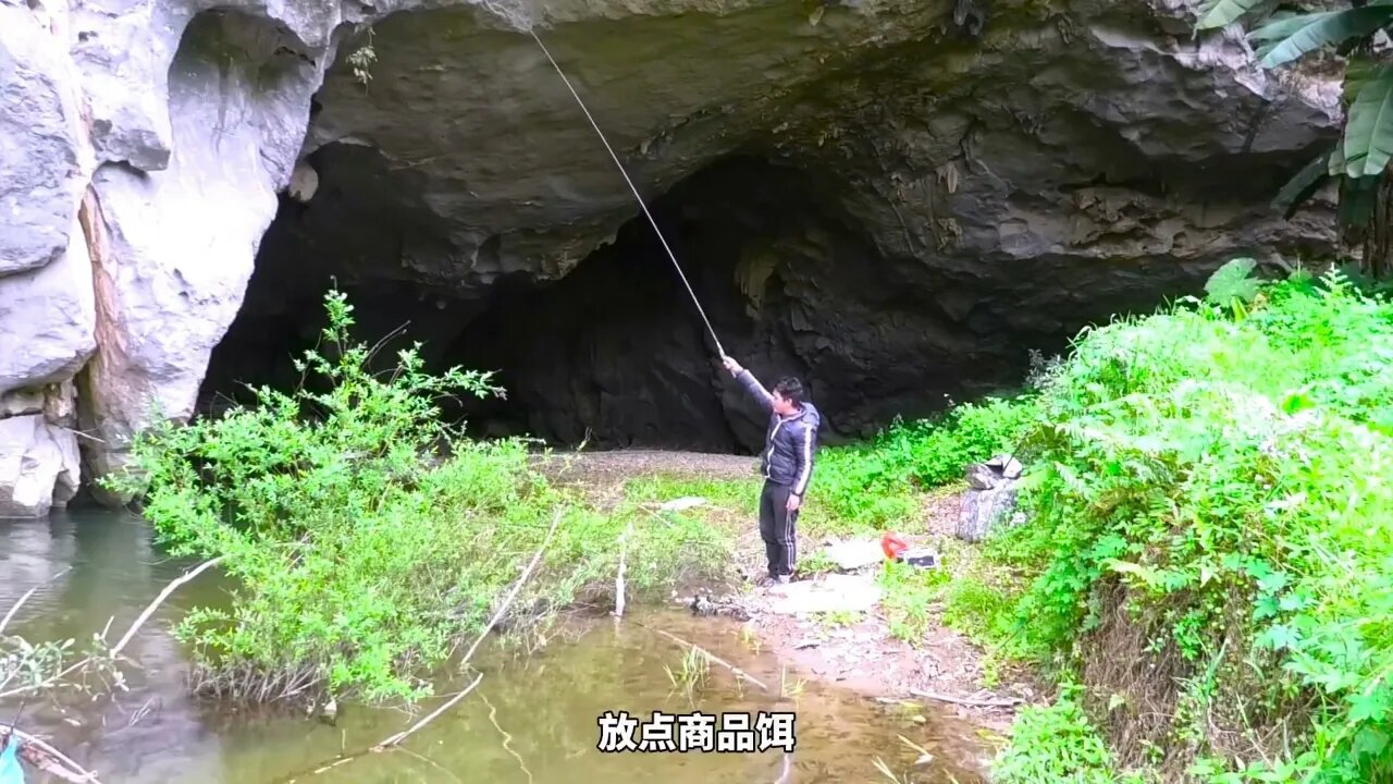 Deep underground river entrance fishing, thrilling, there are a lot of strange fish! /19