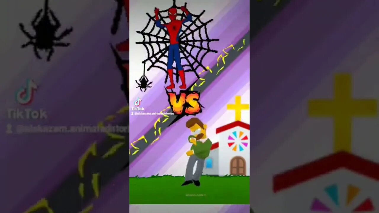 DANCE BATTLE quem ganha essa? #spiderman #simpsons #nedflanders #dance #nerd #geek #otaku #crossover