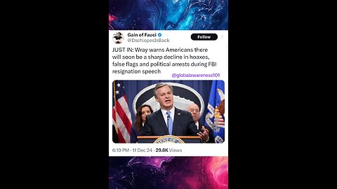 FBI Director Wray warns decline of hoaxes, false flags during resignation speech