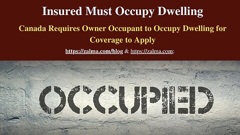 Insured Must Occupy Dwelling