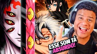 REGINDO A HASHIRAS x KOKUSHIBO (Kimetsu no Yaiba) - Castelo Infinito | M4rkim | React Anime Pro