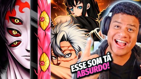 REGINDO A HASHIRAS x KOKUSHIBO (Kimetsu no Yaiba) - Castelo Infinito | M4rkim | React Anime Pro