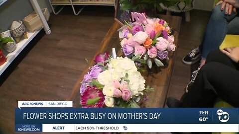 Point Loma flower shop selling grab & go bouquets for Mother's Day