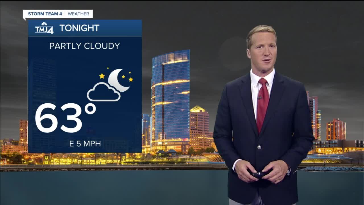 Mostly cloudy Tuesday night with lows in the 60s