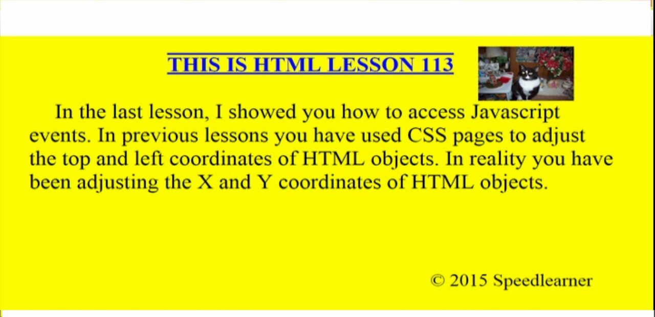 HTML Lesson 113