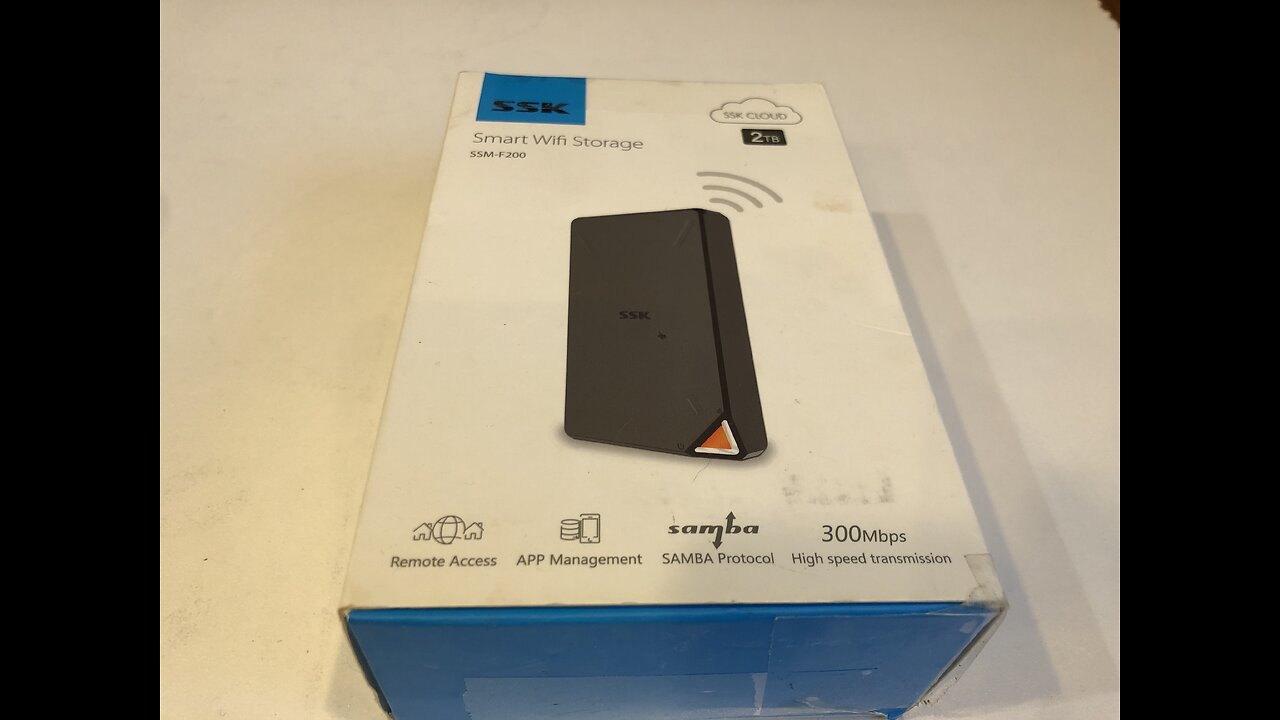 SSK 2TB Portable NAS External Wireless Hard Drive Wi-Fi Hotspot Personal Cloud Smart Storage