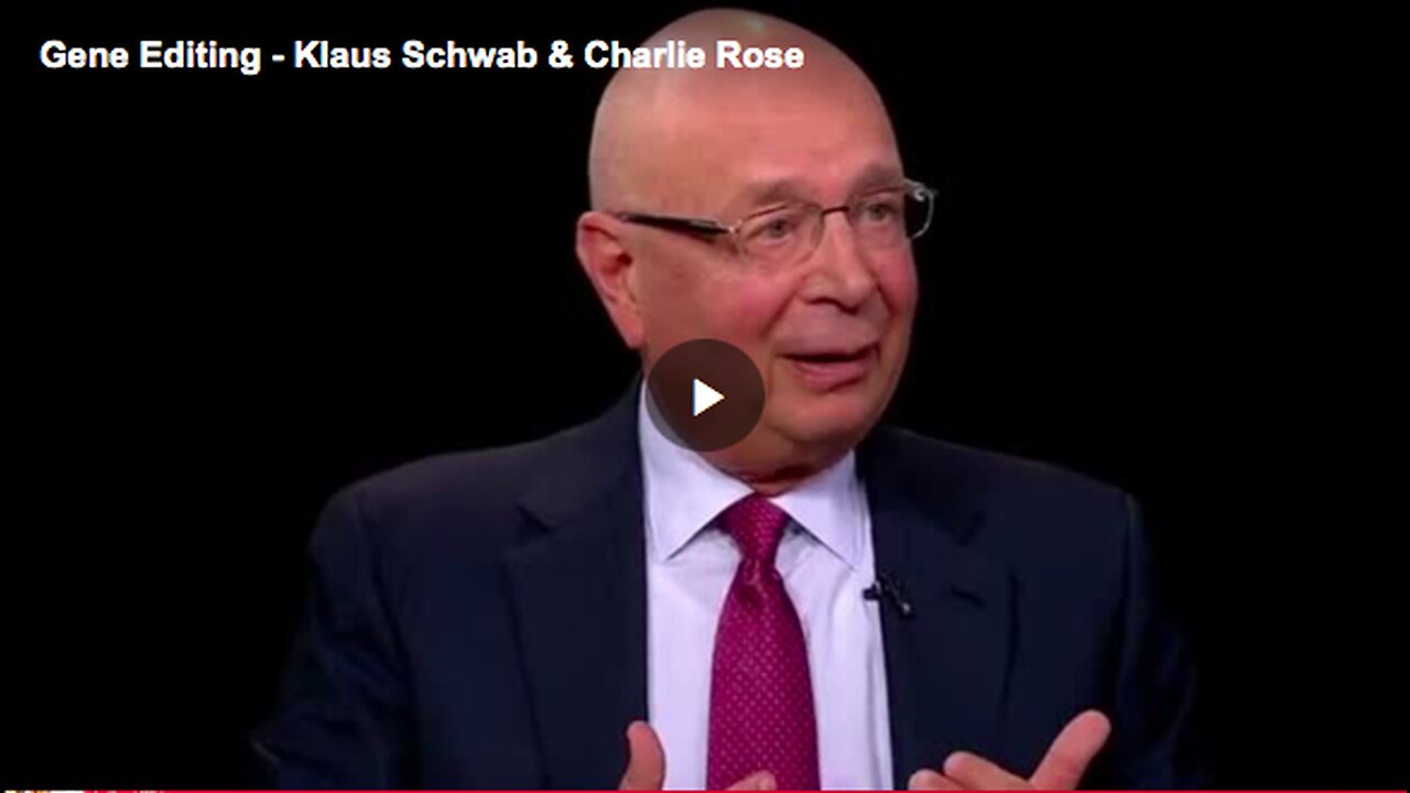 World Economic Forum founder and Executive Chairman Klaus Schwab discusses gene editing