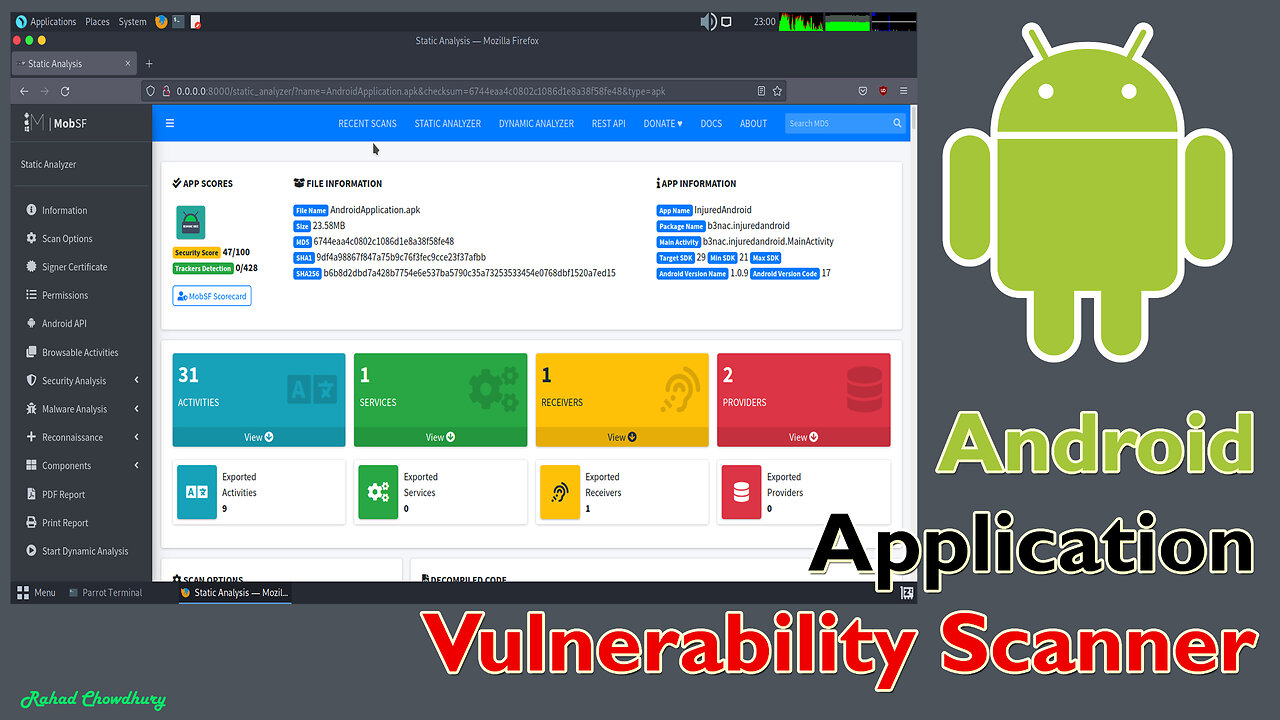 Android Application Vulnerability Scanner